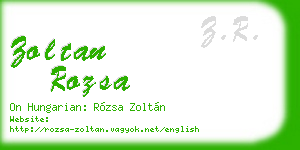 zoltan rozsa business card